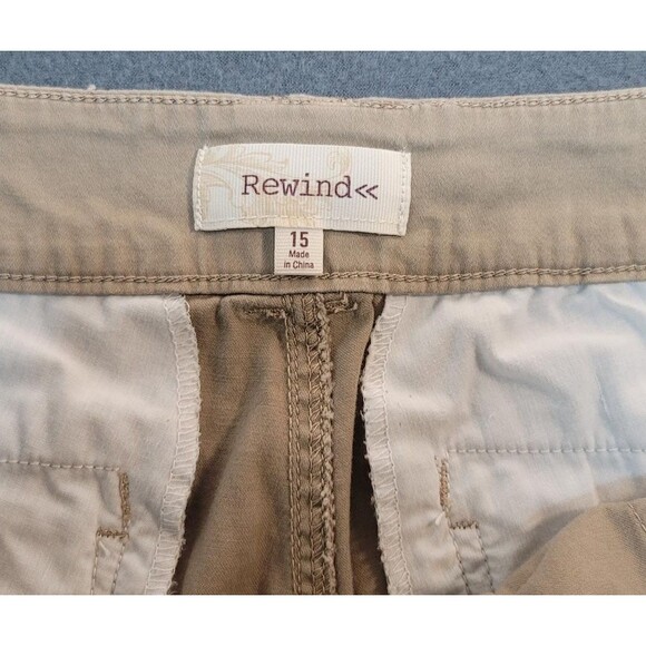 Women's Rewind Cargo Pants Khaki Size 11 with Zippered Cargo Pockets - Picture 3 of 10
